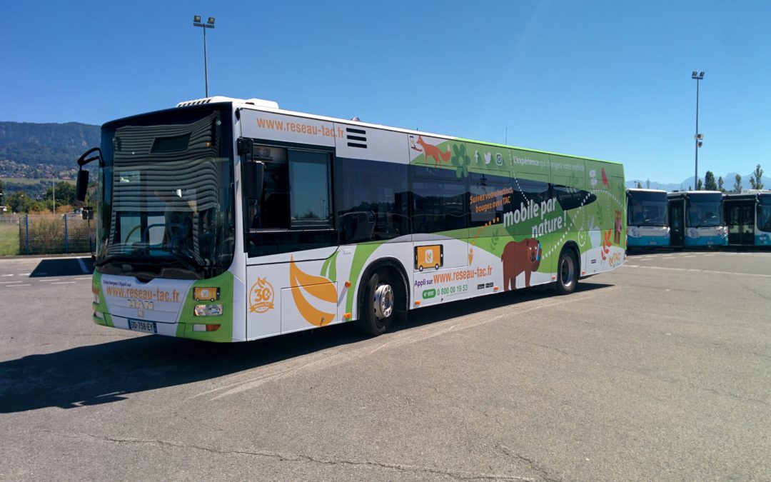 Total covering sur bus à Annemasse